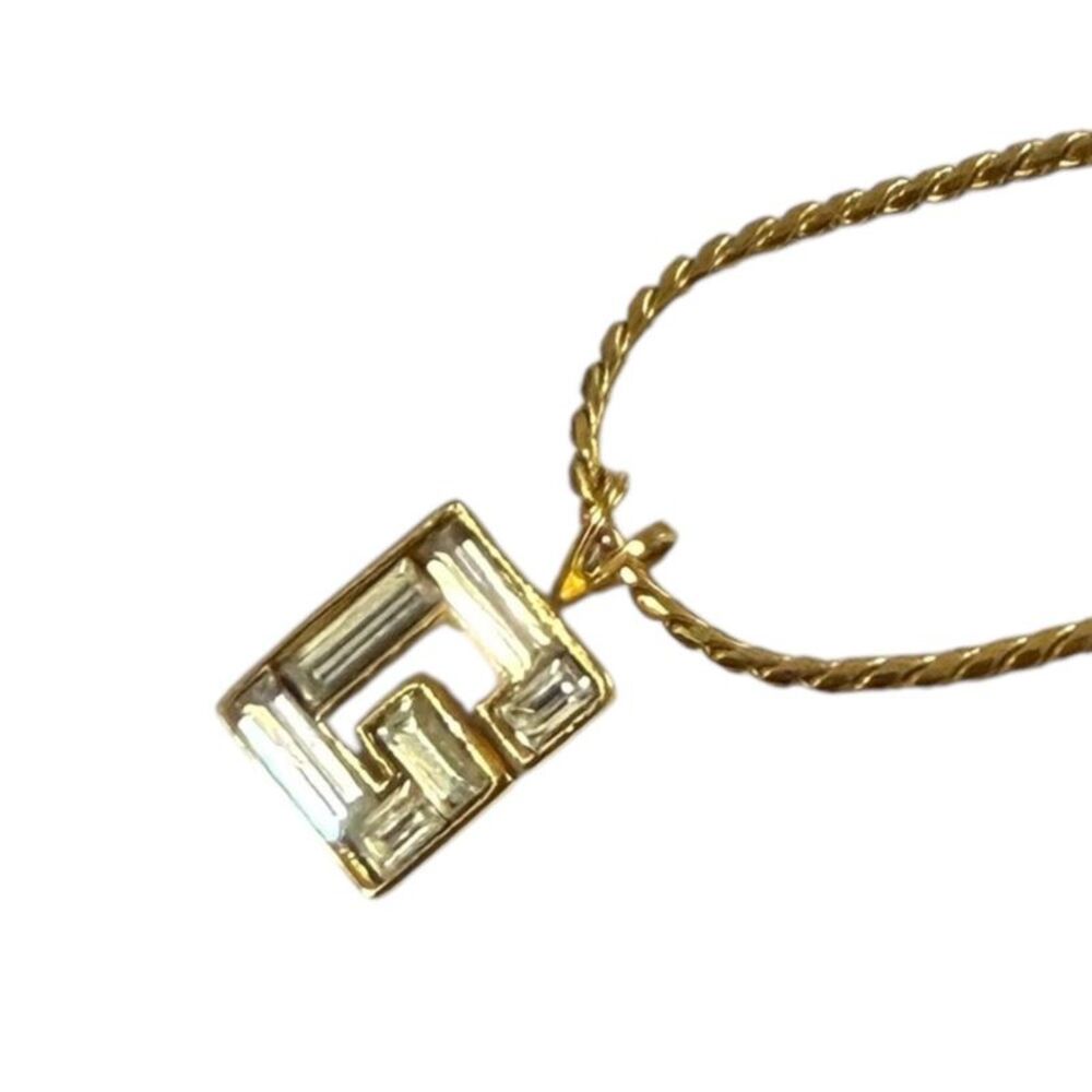 Givenchy Logo Rhinestone Necklace - image 3